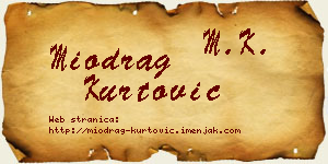 Miodrag Kurtović vizit kartica